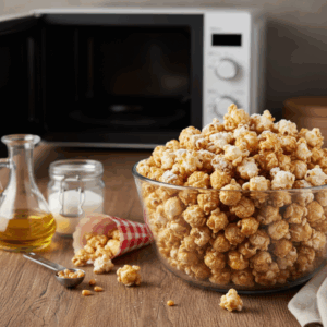Pop-corn sucré préparé au micro-ondes